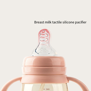 Custom Logo Print <strong>PPSU</strong> Anti Colic Leakproof Toddler Milk <strong>Bottle</strong> BPA-Free Handle Apple-shaped Medium Flow Small Size 0-12 Months - Product Image 5