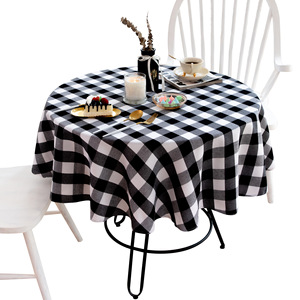 Paño de tabla de la boda Buffalo Check de mesa manteles redondos para comedor - Product Image 1