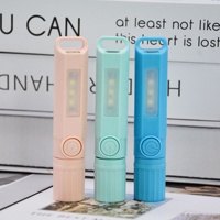 Senter LED Mini Super Terang, Dapat Diisi Ulang via USB, Dilengkapi Lampu Samping untuk Berkemah dan Mendaki Gunung di Luar Ruangan