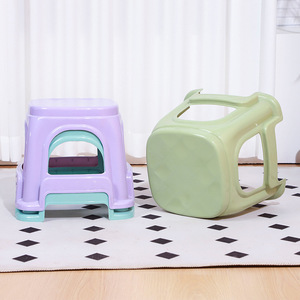 <b>Plastic</b> <b>Stool</b> 24x24x27 Cm Durable Non Slip Home Use Kids Adult Modern Design Mixed Colors - Product Image 1