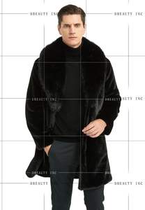 Abrigo de Visón con Cuello Chal para Hombre, Grueso, Suave y Esponjoso, para Invierno - Product Image 6