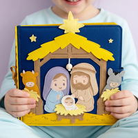 Libro de Actividades de Fieltro para Niños Pequeños, Juguete Educativo Preescolar para el Desarrollo de la Inteligencia, 8-10 Páginas, Color y Tamaño Personalizables, 20x20cm