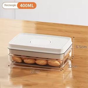 Carré en plastique moderne personnalisé boîte de rangement transparente étanche à l'humidité presse-Type Fresh-Keeper pour le grain de cuisine vente en gros - Product Image 2