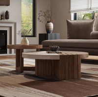 Table à thé créative de la taille d'un noyer par Living Room Designer