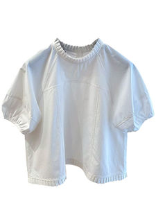 Chemisier plissé ample et amincissant à manches courtes pour femme, nouvelle collection été 2026, vente en gros pour boutiques - Product Image 4