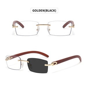 Petites lunettes de <span class=keywords><strong>soleil</strong></span> rétro pour femmes sans monture à changement de couleur anti-lumière bleue anti-UV400 <span class=keywords><strong>pare</strong></span>-<span class=keywords><strong>soleil</strong></span> extérieur 2 en 1 qingqing 2026 - Product Image 4
