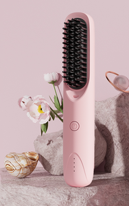 ポータブルワイヤレスヘアストレートブラシヘアフレンドリー充電式フラットアイロン - Product Image 6