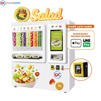 Distributeur automatique de salades de légumes frais, nouvelle conception 2026, entièrement automatique, en libre-service, conforme ADA, écran tactile, 24h/24