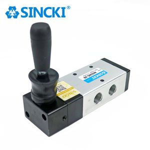SINCKI 5/3 yollu pnömatik ve manuel bahar dönüş kontrol vanası 1/4 "BSP 3/8" limanlar 4H330C-08/E-10 HA330C-10 1.5 yıl garanti - Product Image 5