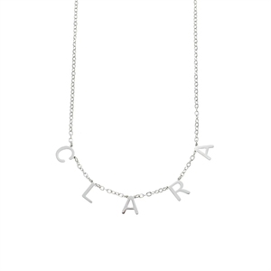 Collier pendentif chaîne à maillons en acier inoxydable plaqué or 18 carats avec nom personnalisé, certifié CE, pour usage quotidien - Product Image 4