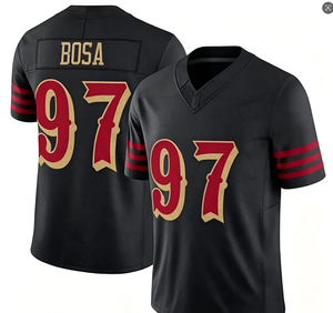 Nouveau maillot pour hommes des San Francisco 49, numéro 13 #   Purdy 54 #   Warner 23 #   McCaffrey85 #   Maillot de football américain Kittle VP 97 Bosa Sewing - Product Image 6