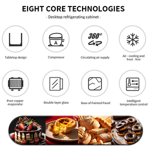 Tủ lạnh trưng bày bánh góc phải màu trắng nhiệt độ đơn tủ lạnh làm mát không khí - Product Image 4