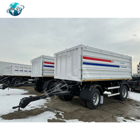 LUYI Meilleur Prix Semi-remorque Agricole Benne Arrière à Essieu Complet, Remorque de Transport de Marchandises, 2 Essieux, Charge Utile Maximale 50 Tonnes