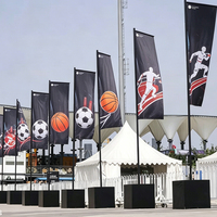 Drapeau de plage publicitaire personnalisé à impression rapide pour extérieur, résistant au vent, livraison rapide