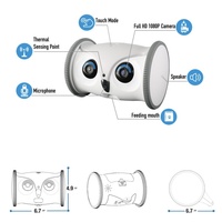Vente en gros Robot Hibou intelligent Jouet interactif pour animaux de compagnie Caméra vidéo d'automatisation améliorée pour chat et chien Fournitures mobiles pour animaux de compagnie