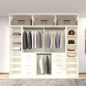 Moderno <span class=keywords><strong>Armario</strong></span> Vestidor con Sistemas Personalizados de Diseño en Madera para Dormitorio Armarios Abiertos - Product Image 1