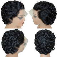 Kemy-Peluca de cabello humano vietnamita para mujer, pelucas de cabello natural con encaje frontal Remy transparente HD