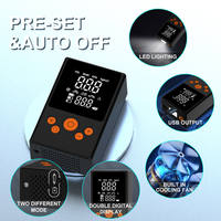 Wireless Mini Car Tire Inflator Smart Preset Pressure Air Compressor Portable Inflator with LED Light for Outdoor Travel Use