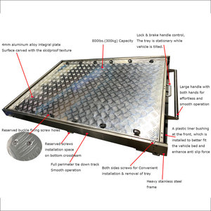 VRD4X4 Stainless Steel Truck <b>Bed</b> <b>Slide</b> Out Tray pull out tray Pickup truck tray Full extension cargo tray - Product Image 3
