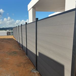 Tablero de valla WPC impermeable para exteriores, a prueba de humedad, de 6 pies x 8 pies, para jardín de Villa, puerta de esgrima coextruida de bajo mantenimiento - Product Image 1