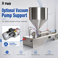 Machine de remplissage à piston DG-3000 à tête unique 220V 300-3000ml 1-30 BPM ±0.5% en acier inoxydable 304 pour sauces, miel, confiture, ketchup, lotions et pâtes