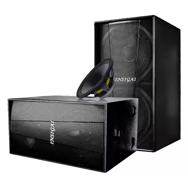 Factory Price Custom Dual 18 Inch 2400W Bass Woofer Subwoofer Double Sonido Profesional Speaker Audio Sound Equipment