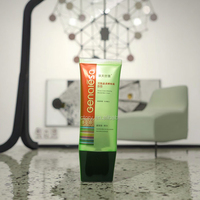 Tube de crème douce laminé brillant de luxe 100 ml ABL PBL avec applicateur pinceau, emballage cosmétique pour crème solaire LIXIN/OEM LX266
