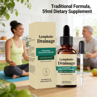Gouttes liquides de drainage lymphatique à marque OEM, suppléments à base de plantes, échinacée pour la détoxification et le soutien lymphatique, emballage en bouteille