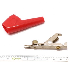 Cable de prueba personalizado por el fabricante para laboratorio, con pinza de cocodrilo en ángulo y terminal de anillo - Product Image 5