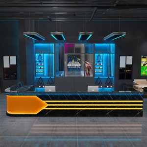 <span class=keywords><strong>Comptoir</strong></span> d'accueil LED personnalisable pour usage professionnel dans les hôtels, les gymnases, les salons, les bars et les magasins de détail - Product Image 6