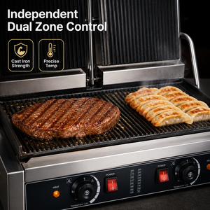 Prensa Eléctrica Comercial de Doble Cabezal para Panini, Parrilla de Contacto de 3.6kW 220V para Sándwiches, Hamburguesas, Filetes, Cafeterías, Restaurantes y Cocinas - Product Image 4