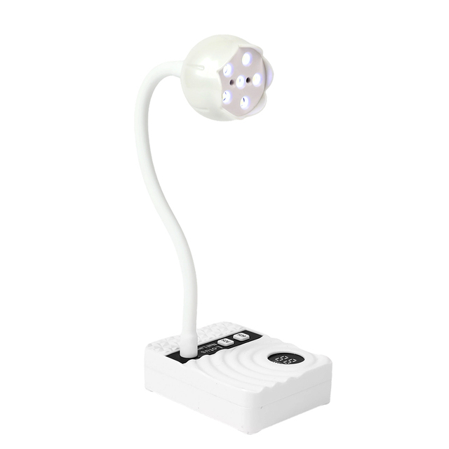 Hot Sale Automatic Sensor Wireless Flower 6pcs Light  Source Beads UV Nail Lamp Cordless Rechargeable LED Nail Lamp for Home