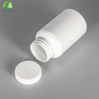 Flacon pharmaceutique en HDPE blanc de 80 ml, 100 ml, 120 ml, 150 ml avec bouchon de sécurité à pression et à rotation pour le stockage de médicaments solides, comprimés et capsules