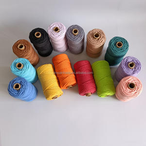 3 plis Hilo Macrame 4mm Cordon en coton Macrame de haute qualité pour Batg Knitting - Product Image 3