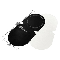 2pcs Record Cleaner Handler Mitt Noir Vinyl Record Clip Disc Cleaning Protection Pad No Fingerprints No Damage Anti-static