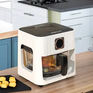 2024 Novo design de moda aparelho de cozinha sem óleo digital tela de toque visível fritadeira de ar