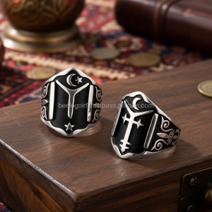 925K Sterling Silver Art Ottoman <b>Men</b> <b>Ring</b> - Product Image 3