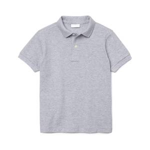 Polo en coton pour enfants à coupe droite, ourlet légèrement allongé, idéal pour les grands et les jeunes plus âgés, parfait pour la superposition ou l'école - Product Image 1