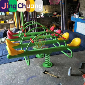 Balançoire à ressorts pour enfants pour aire de jeux extérieure, jouet pour enfants de parc communautaire, balançoire à ressorts multi-personnes, équipement Hokey Pokey - Product Image 3