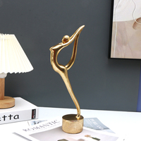 Statuette en résine de gymnaste artistique gravée, design moderne et épuré, décoration pour salon et entrée, cadeau, vente directe usine