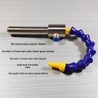 Système de refroidissement à air comprimé par tube vortex, coque en acier inoxydable pour refroidissement d'outils de découpe de machines-outils CNC