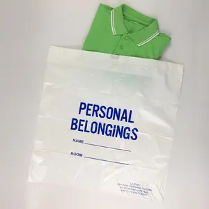 कस्टम लोगो के साथ होटल के लिए 100% बायोडिग्रेडेबल सामग्री पॉली प्लास्टिक ड्रॉस्ट्रिंग लॉन्ड्री बैग