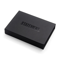 Boîtier de cartes Vip à impression personnalisée UV 3D noir mat, 50 pièces, emballage de cartes de crédit