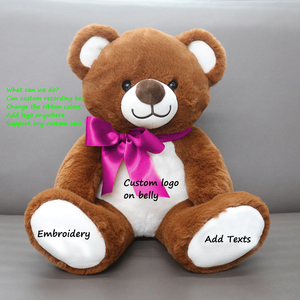 Nuovo Design grazioso registratore di peluche imbottito orso giocattolo con arco professionale di fabbrica personalizzato orso peluche con cassa audio - Product Image 2