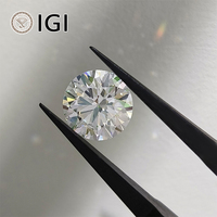 Diamante Cultivado en Laboratorio de 1 Quilate, Color D, Claridad VVS-VS, Corte Brillante Redondo de Excelente Calidad, Certificado IGI, para Joyería