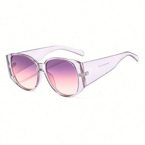 Lunettes de soleil pour femmes à logo personnalisé, prix de gros abordable, tendance, monture large, style rétro, lunettes rondes pour femmes - Product Image 3
