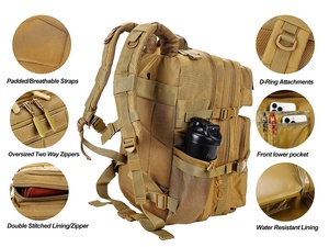 Zaino Tattico Impermeabile Mimetico Trailpop da 45L per Escursionismo, Caccia, Campeggio, Sopravvivenza e Fitness - Product Image 6