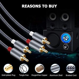 Dajang OEM tùy chỉnh <span class=keywords><strong>RCA</strong></span> cáp, <span class=keywords><strong>2</strong></span>-nam đến <span class=keywords><strong>2</strong></span>-nam <span class=keywords><strong>RCA</strong></span> âm thanh stereo subwoofercable phụ trợ âm thanh dây TUV verfied Nhà cung cấp - Product Image 6