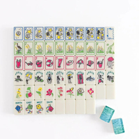 Tuiles de mahjong en acrylique de luxe couleur émeraude, 160 tuiles vertes, ensemble américain avec tapis de mahjong Emerald Coast.