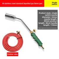 Vente en gros Acier inoxydable Cuivre pur Pistolet à flamme à gaz liquéfié à ouverture unique et double ouverture Pulvérisation domestique pour torches de soudage au porc